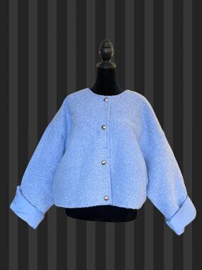 H&M Textured Jacket (Silver Button Details)